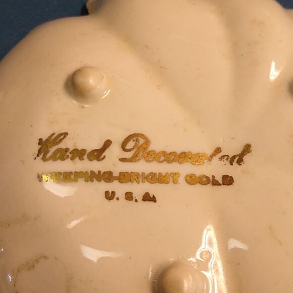 Vintage Elegant Weeping Bright Gold Leaf 22Kt Candy/Trinket Dish - Picture 3 of 5